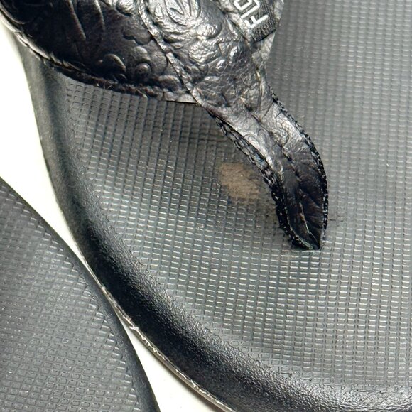 Flojos Floral Comfort Slip on Beach Cushioned Flip Flop Thong Sandals Womens 6 - Picture 7 of 10